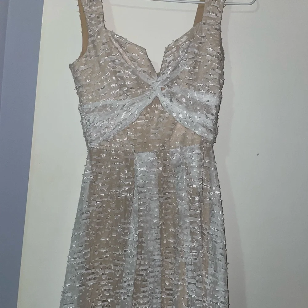 ✨HOST PICK✨ Cue Blush and White Fit and Flare Dress - Picture 5 of 7